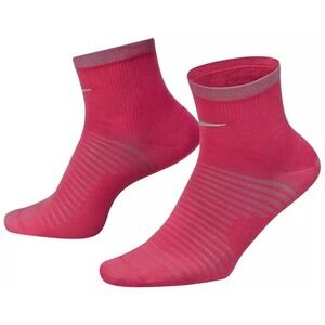 Nike Spark Pink Running Sock M 10-11.5 W 11.5-13 Dri-FIT Ankle Lightweight NEW